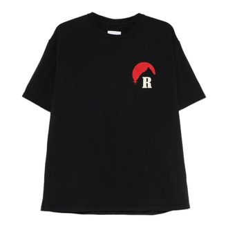 Rhude T-Shirts, male, Black, Size: L Graphic Print Crew Neck T-Shirt