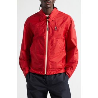 Moncler Brive Water Repellent Packable Shirt Jacket in Fire Red at Nordstrom, Size 4
