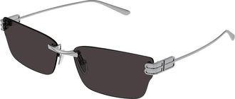 Balenciaga BB0487S 001 Womens Sunglasses Gunmetal Size 63