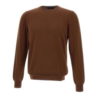 Gran Sasso Round-neck Knitwear, male, Brown, 2XL, Gran Sasso Jumpers Brown