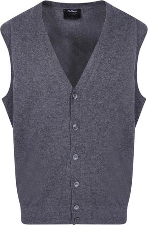 Dell'Oglio Elegant Melange Kasjmier Vest - Heren - Cashmere truien - Grijs - L - Kasjmier - Truien & Vesten