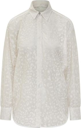 Pinko White Relaxed Textured Shirt