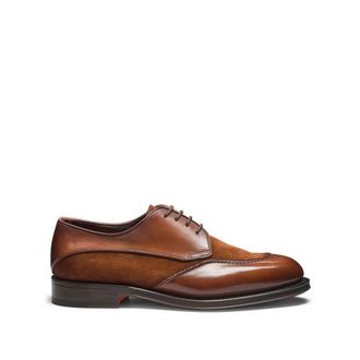 Santoni Derby Schoen - Heren - Nette schoenen - Bruin - 44 EU - Leer - Schoenen