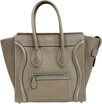 Celine Pre-owned Tote Bags, female, Gray, Size: ONE SIZE Pre-owned Leather celine-bags
