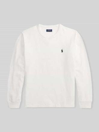Polo Ralph Lauren Relaxed Fit Langarmshirt aus reiner Baumwolle in Weiss, Gr&ouml;&szlig;e XXL