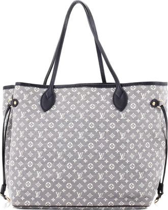Louis Vuitton Borsa tote Neverfull Monogram Idylle MM - Blu