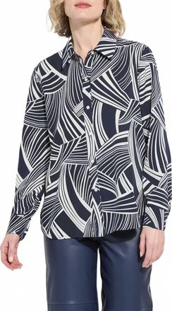 Lyss&eacute; Womens Parker Button Down Shirt In Black/white