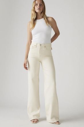 Levi's Ribcage Wide Leg Jeans - Donna - 25X32 - Cream / Barely Freezing