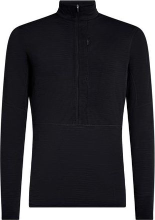 Icebreaker Merino 200 Realfleece Descender L/S Half Zip Merinopullover f&uuml;r Herren | schwarz