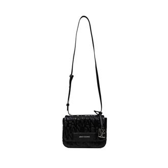 A|X Armani Exchange Cross Body Bags, female, Black, Size: ONE SIZE Automatic Button Shoulder Bag