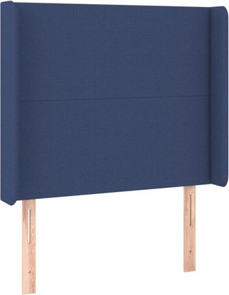 vidaXL Cabecero Con Led De Tela Azul 83x16x118/128 Cm Vidaxl