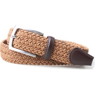 PX Los Angeles Stretch Braided Belt in Khaki at Nordstrom Rack, Size 42