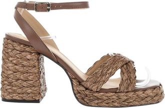 Castaner Brown Braided Heels