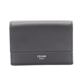 Celine Pre-owned Wallets, female, Black, Size: ONE SIZE Pre-owned Vintage Leather Wallet