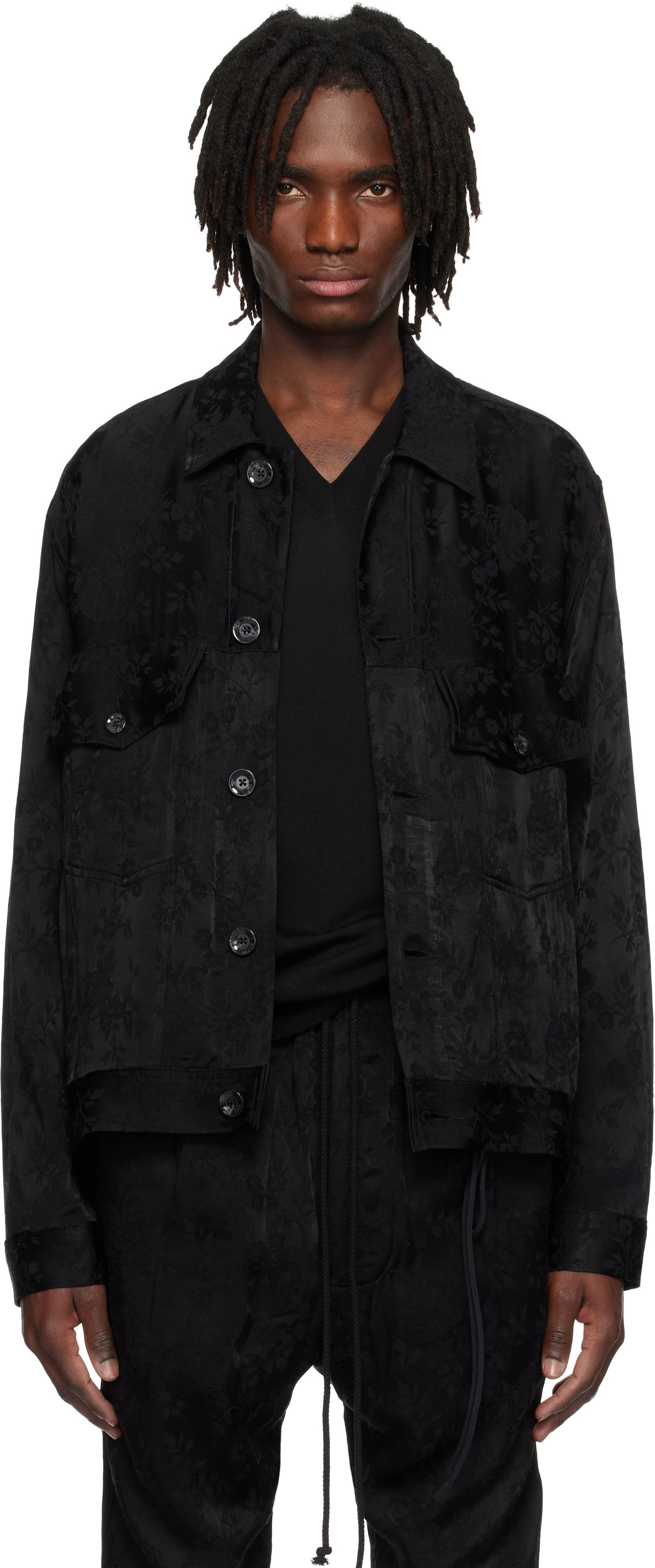 【関税込み】Song for the Mute ブラック Cocoon ジャケット Song For The Mute high-neck Lightweight Jacket | Black