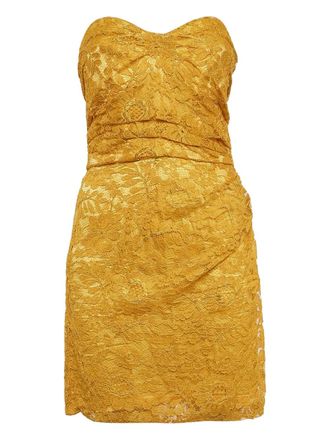 Dolce & Gabbana lace draped dress - Yellow