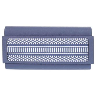 Herm&egrave;s Blue Epsom Leather Long Wallet (Bi-Fold) (Pre-Owned)