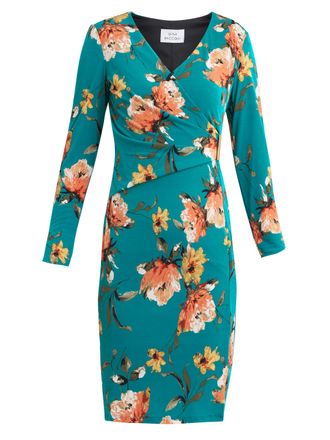 Gina Bacconi Womens Harper Wrap Dress With Gold Trim - Green - Size 20 UK