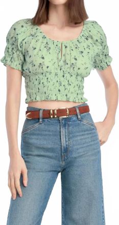 Favorite Daughter Swoon Slightly Cropped Top In Ditsy Floral