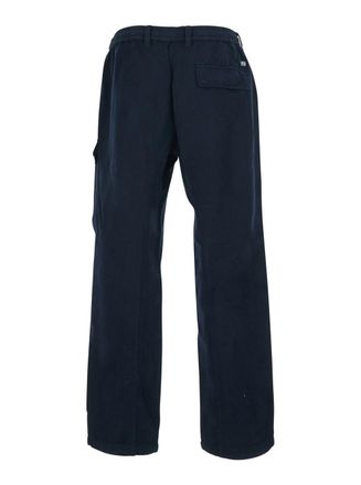 C.P. Company Mens Trousers Blue Cotton-Linen
