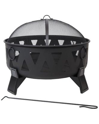 Sunnydaze Steel Nordic Inspired Fire Pit