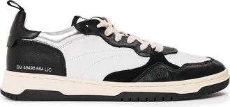 Steve Madden Mens Easton Low Top Trainers in Black/Whte - Size UK 10