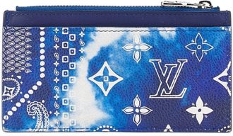 Louis Vuitton Blue White Pvc Leather Coin Purse/Coin Case (Pre-Owned)