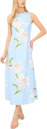 Ted Baker Mina Print Sleeveless Maxi Dress in Blue Surf at Nordstrom, Size 14