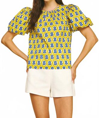 Pinch Design Vibrant Floral Blouse In Yellow