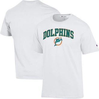 Champion Mens Champion White Miami Dolphins Arch Over Logo T-Shirt at Nordstrom, Size Large