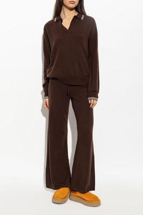 The Upside Coco Amelie Cashmere Trousers, Womens, Brown