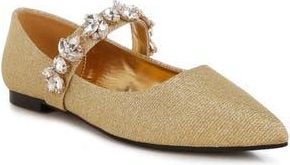 Rag & Co. Flavia Water Repellent Pointed Toe Flat in Gold at Nordstrom Rack, Size 10