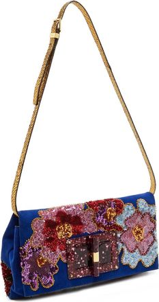 Tom Ford Borsa a spalla Natalia media con paillettes - Blu