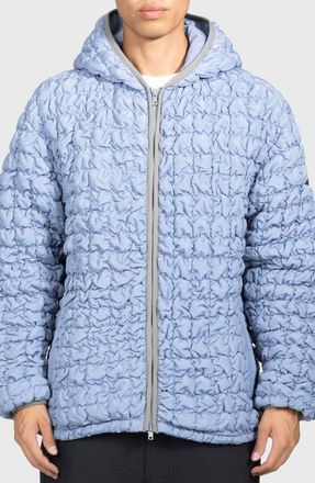 Pleasures Tender Hooded Quilted Puffer Jacket in Slate at Nordstrom, Size X-Large
