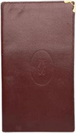 Cartier Pre-owned Vintage Portemonnee - Dames - Vintage Accessoires - Rood - ONE Size - Leer - Vintage