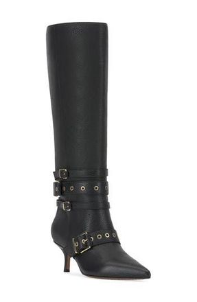 Vince Camuto Tyleen Pointed Toe Knee High Boot in Black at Nordstrom Rack, Size 5.5 Regular Calf