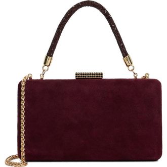 Dune London Beaut Top Handle Frame Clutch in Burgundy at Nordstrom Rack