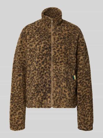 Pieces Regular Fit Teddyjacke mit seitlichen Eingrifftaschen Modell KATTY in Hazel Melange, Gr&ouml;&szlig;e XL