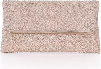 Badgley Mischka Juliet Mixed Crystal Envelope Clutch in Champagne at Nordstrom, Size Medium