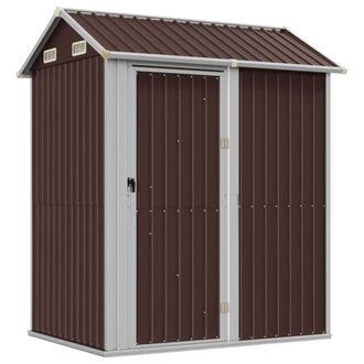 Berkfield Home Garden Shed Brown 192x152.5x237 cm Galvanised Steel