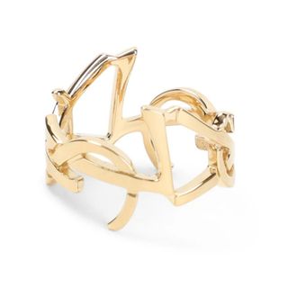 Saint Laurent Rings, female, Yellow, Size: 45 MM Cassandre Ring