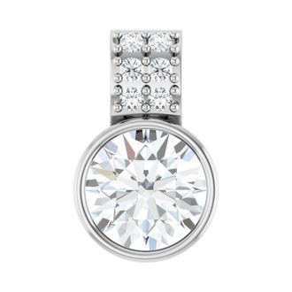 Diamond2Deal 14k White Gold 3/4ct Lab-Grown Diamond Pendant