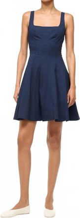 Staud Wells Mini Dress In Navy