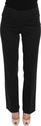 Bencivenga Black Stretch Straight Fit Dress Trousers Womens Pants