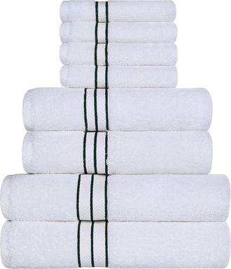 Superior Turkish Highly Absorbent Hotel Collection 8Pc Turkish Cotton Towel Set