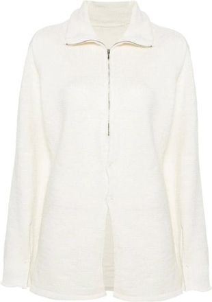 Maison Margiela High-Neck Jumper - Dames - Vesten - Wit - M - Wol - Truien & Vesten