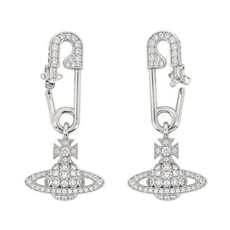 Vivienne Westwood Lucrece Large Oorbellen - Dames - Accessoires - Grijs - Maat: ONE Size