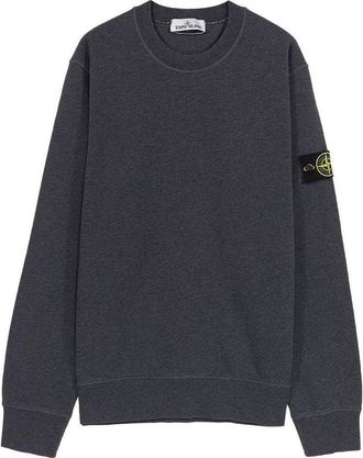 Stone Island Classic Fleece Crewneck Sweatshirt Dark Grey 761563051-V0M67