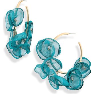 Natasha Petal Hoop Earrings in Turquoise at Nordstrom Rack