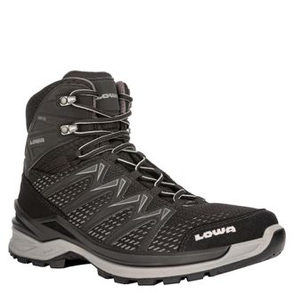 Lowa Wanderschuh LOWA INNOX PRO GORE-TEX MID, Herren, Gr. 46, schwarz (schwarz, grau), Synthetik, Textil, Schuhe Wanderschuh, wasserdicht